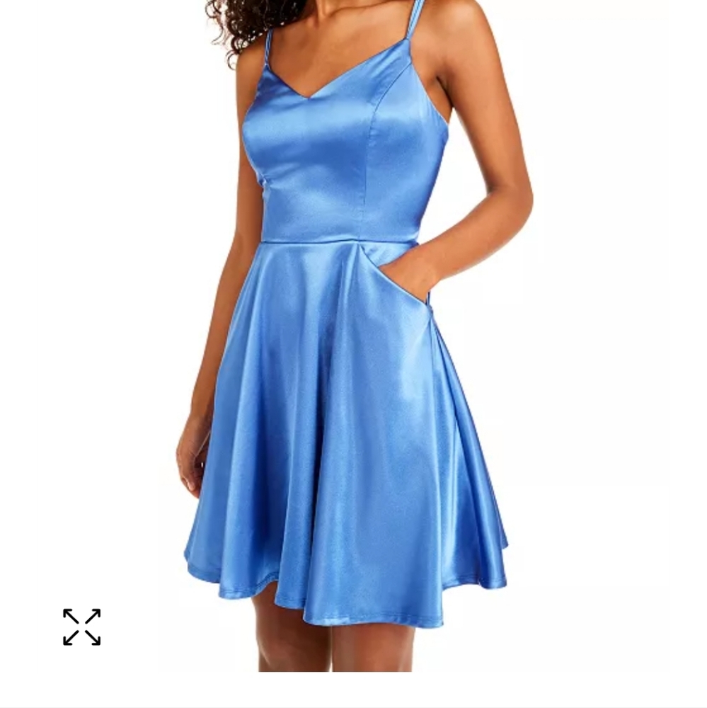 Juniors City Studio Lace Back Fit & Flare dress- 9